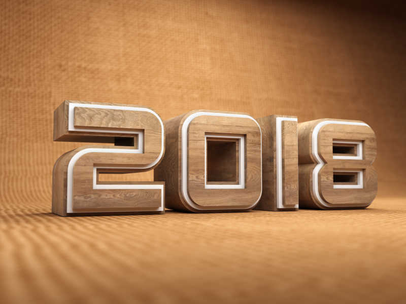 新年2018 - 3D渲染图像